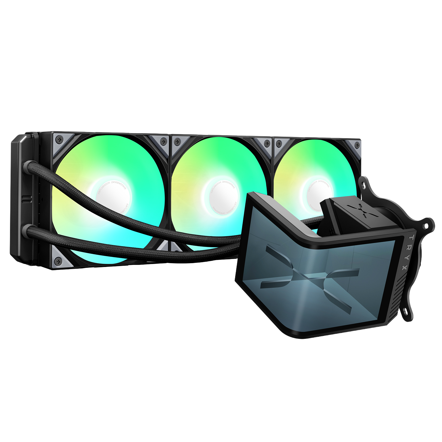 Tryx Black Panorama Se Argb 360Mm Aio Liquid Cpu Cooler In Large